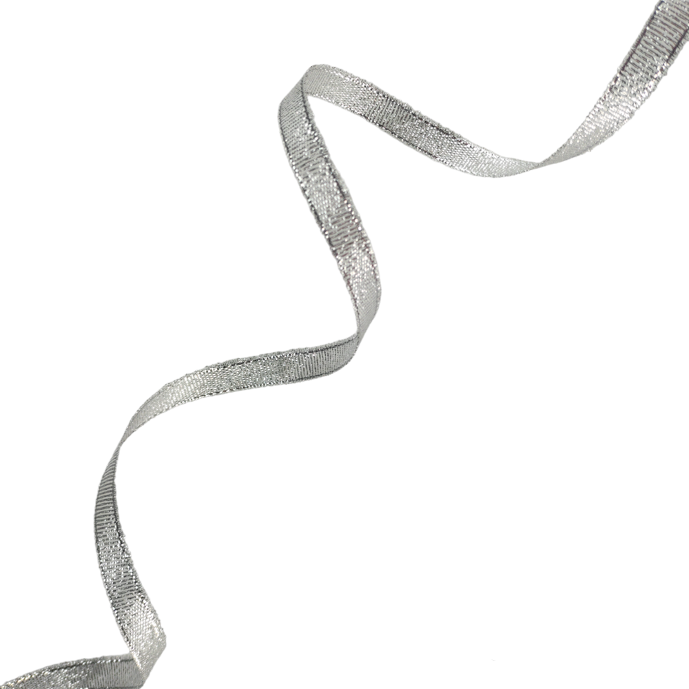 Стрічка люрекс 10мм кол срібний (рул 23м)
