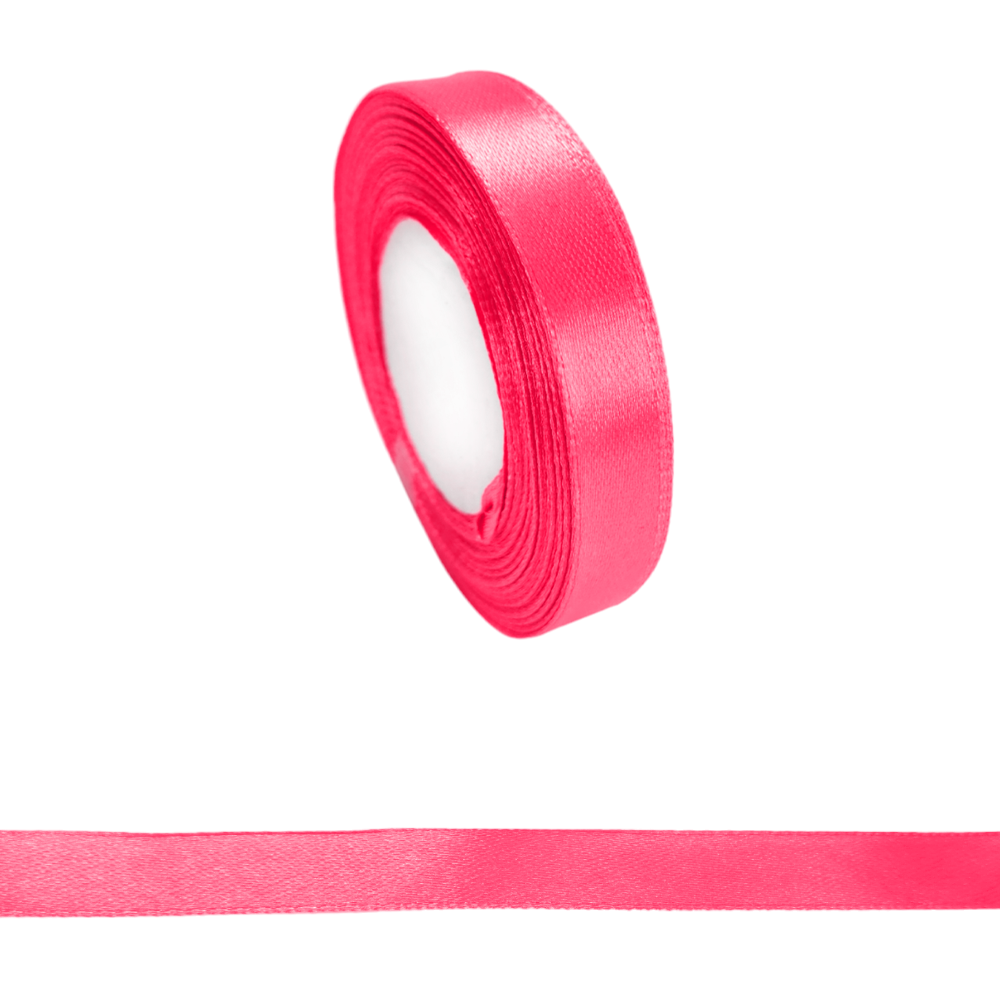 Стрічка атласна Veritas шир 12мм кол S-516 рожевий яскравий (уп 30м) 022002 фото
