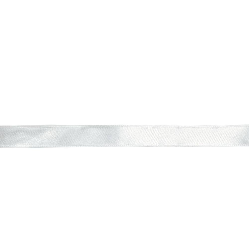 Стрічка атласна 12мм кол 1 білий (уп 25м) U 328047 фото