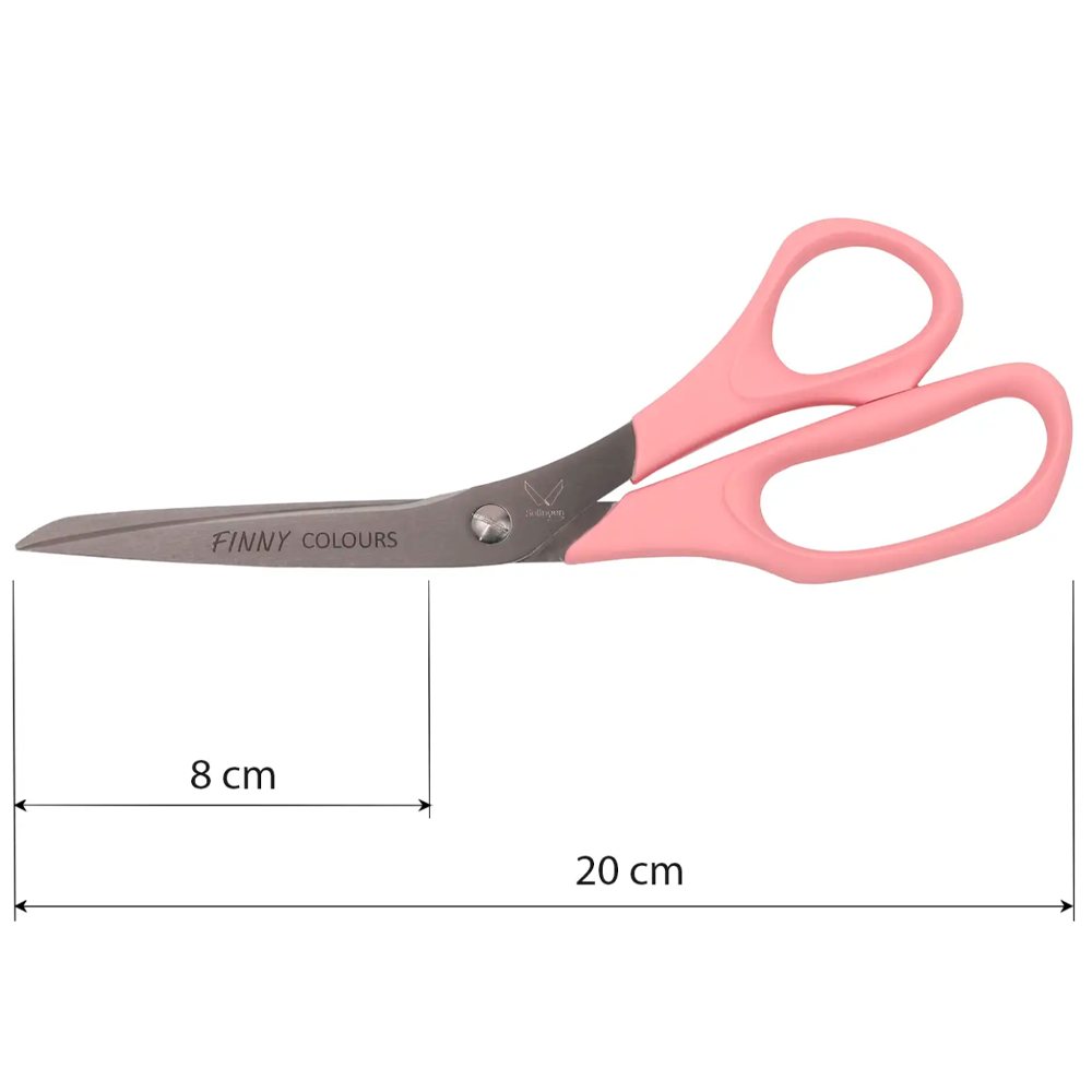 Ножиці 200мм (8") універсальні з гострими кінцями кол рожевий "Kretzer" FINNI 762220-f602 327466 фото