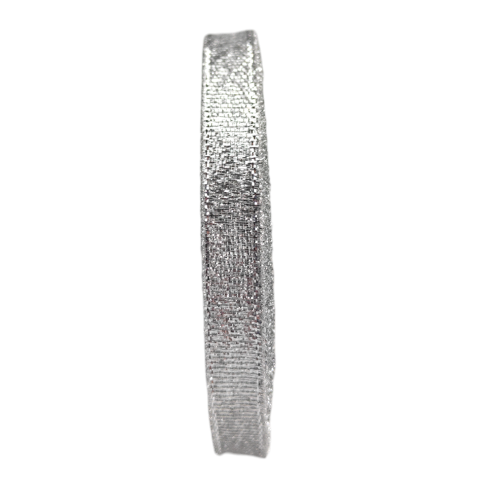 Стрічка люрекс 10мм кол срібний (рул 23м)