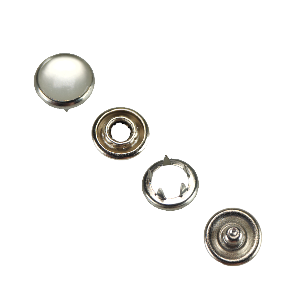 Кнопка BABY трикотажна (сорочкова) нерж 7,8мм зі вставкою перлина кол нікель (уп 144 шт) 324866 фото