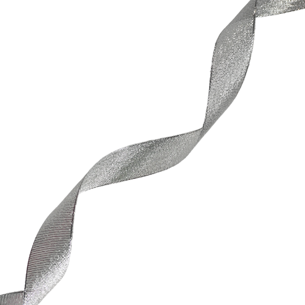 Стрічка люрекс 25мм кол срібний (рул 23м)