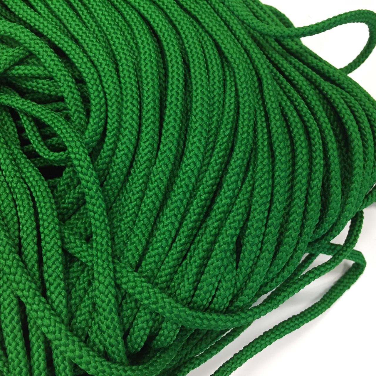 Шнур для одягу без наповнювача 5мм кол зелений (уп 100м) 3520 Укр-з 324933 фото