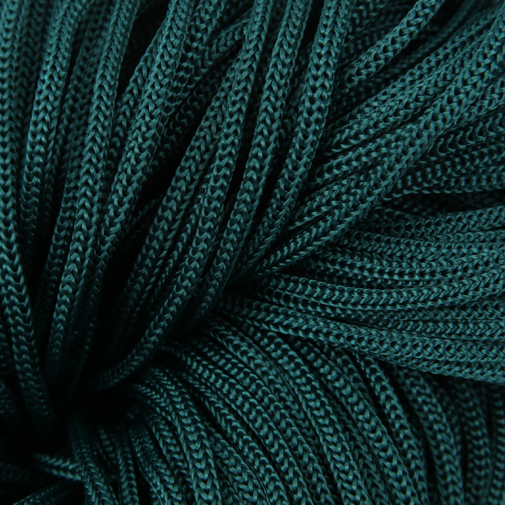 Шнур для одягу круглий кол зелений темний 5мм (уп 100м) 5-13 К 191635 фото
