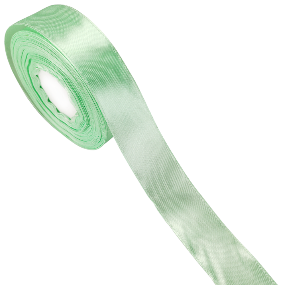 Стрічка атласна 25мм кол 80 зелений світлий (уп 25м) U 328292 фото