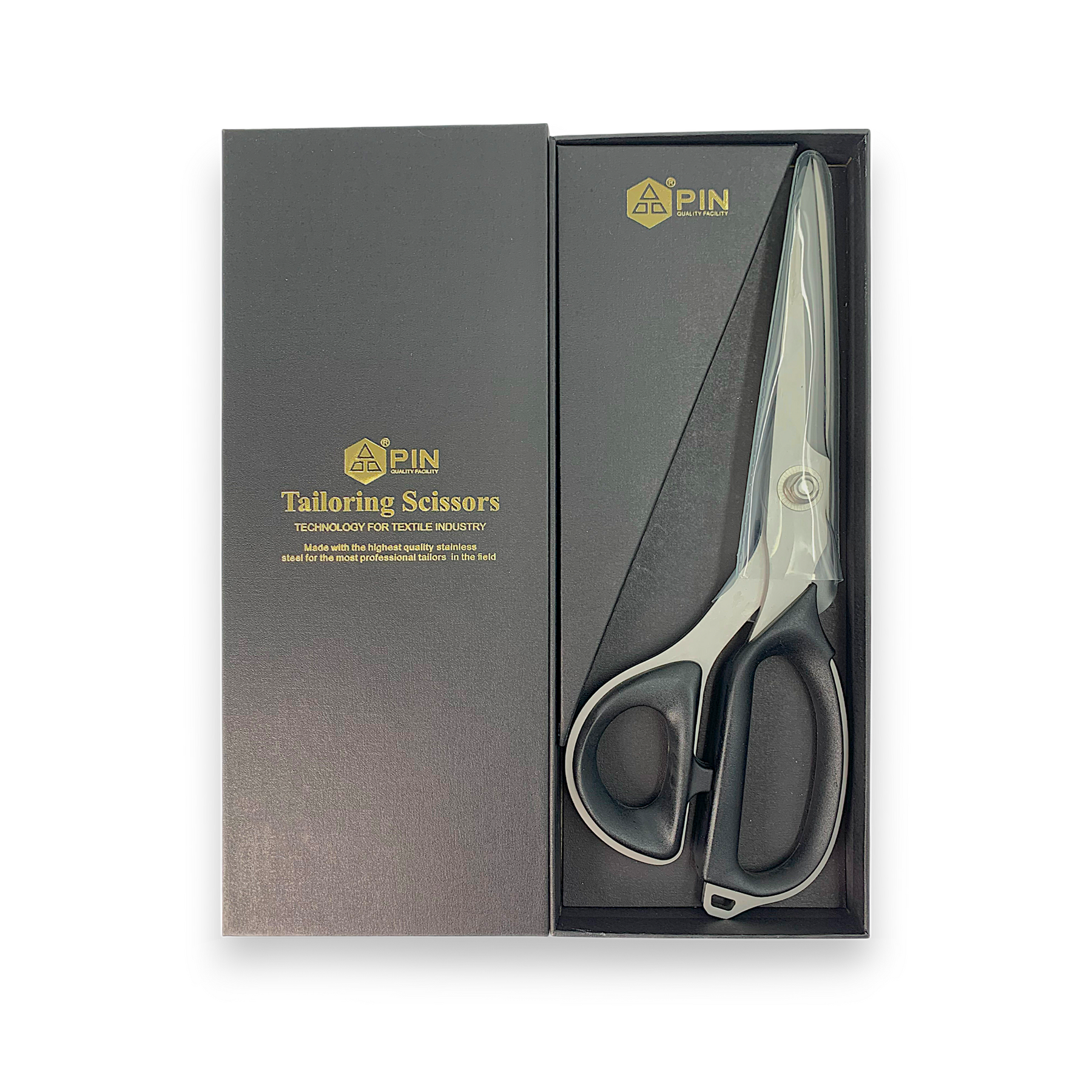 Ножиці PIN 230мм кравецькі (нерж. сталь) 9"/7230 чорна ручка 328876 фото