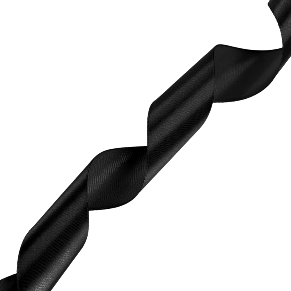 Стрічка атласна Valetta шир 50мм кол S-580 чорний (рул 36ярд=32,9м) 024121 фото