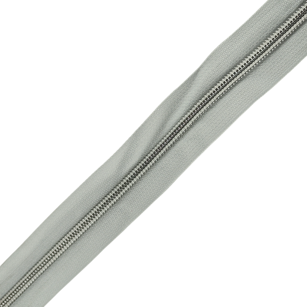 Блискавка спіральна №6 металіз.срібло роз'єм 70см S-316 світлий сірий AZ 182681 фото
