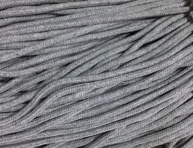 Шнур для одягу з наповнювачем х/б 5мм кол сірий світлий (уп 100м) Ф 324098 фото
