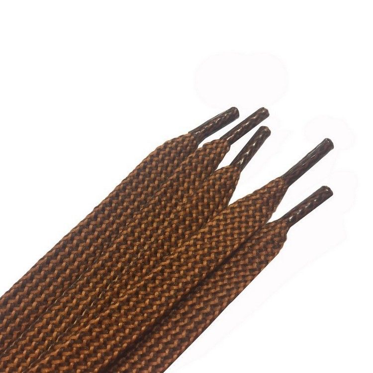 Шнурки плоские з запаяними кінцями кол горчично-коричневий "ужик"100см (уп 50пар) 318035 фото