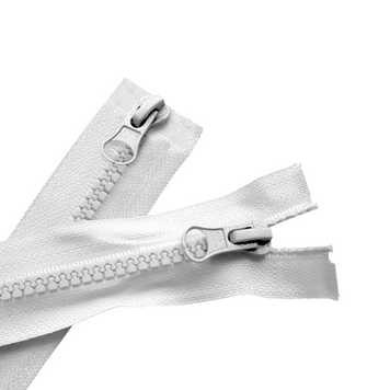 Блискавка трактор №5 двозамк 90см S-501 білий ZIP 238197 фото