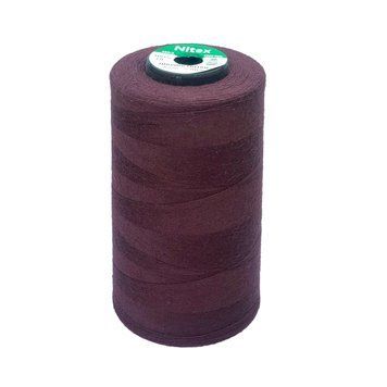 Нитка швацька 100% PE 40/2 кол S-864 бордовий темний (боб 4000ярдів/12боб/120боб) NITEX 326789 фото