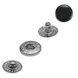 Кнопка L-10 ALFA (спіральна) кол нікель+чорний сталь 10мм (уп 720,1440шт) 054132 фото 1