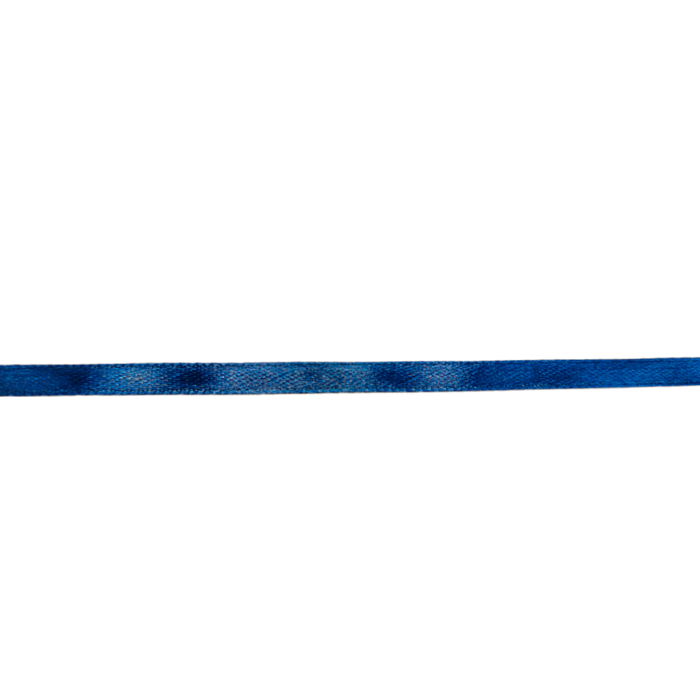 Стрічка атласна 06мм кол 120 синій темний (уп 25м) U 328030 фото