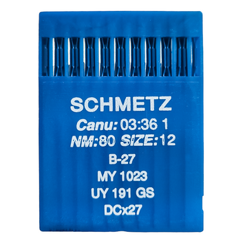 Голки Schmetz DCx27 №80 / 12 (пак 10шт) 211707 фото