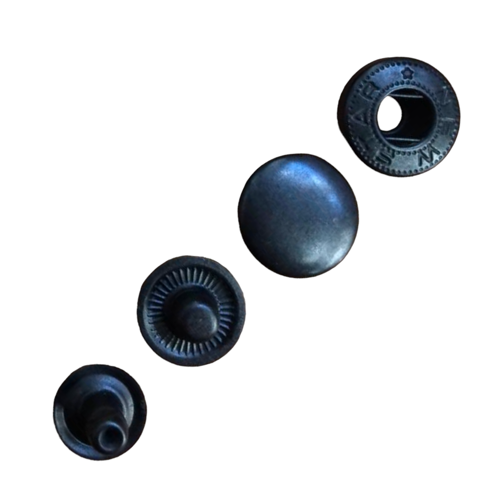 Кнопка L-12 ALFA (спіральна) кол оксид сталь 12,5мм (уп 1440шт, 20 шт) К-07 NewStar 283099 фото