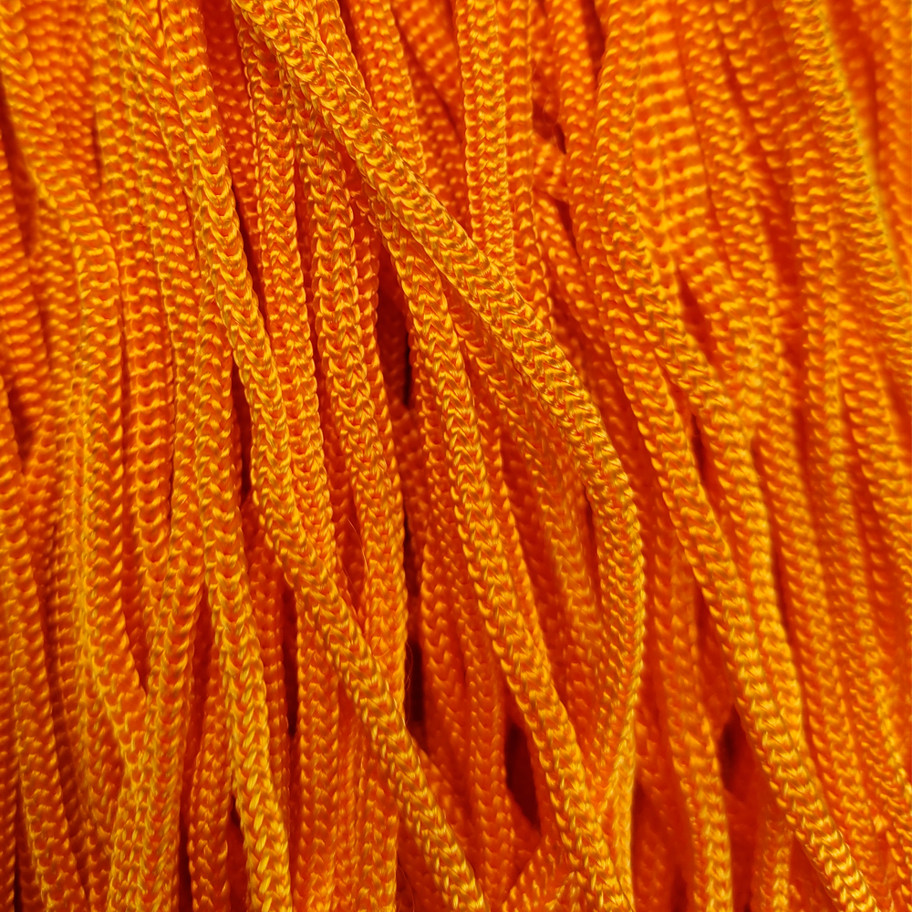 Шнур для одягу круглий кол оранжевий світлий 4-5мм (100м) КТМ 327503 фото