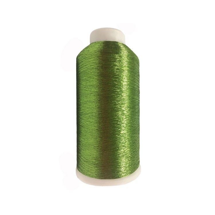 Нитка вишивальна металізована 150D/1 3067 зелений світлий (боб 5000ярд/12боб/120боб) NITEX 227451 фото