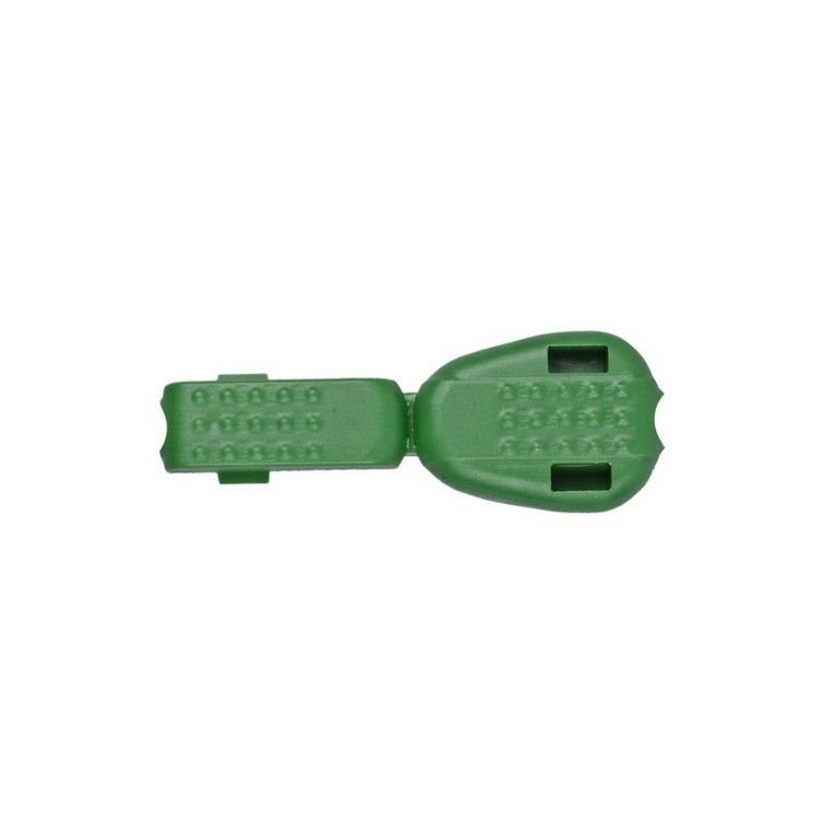 Концевик пластик крокодильчик цв зеленый (уп 500шт) 317545 фото
