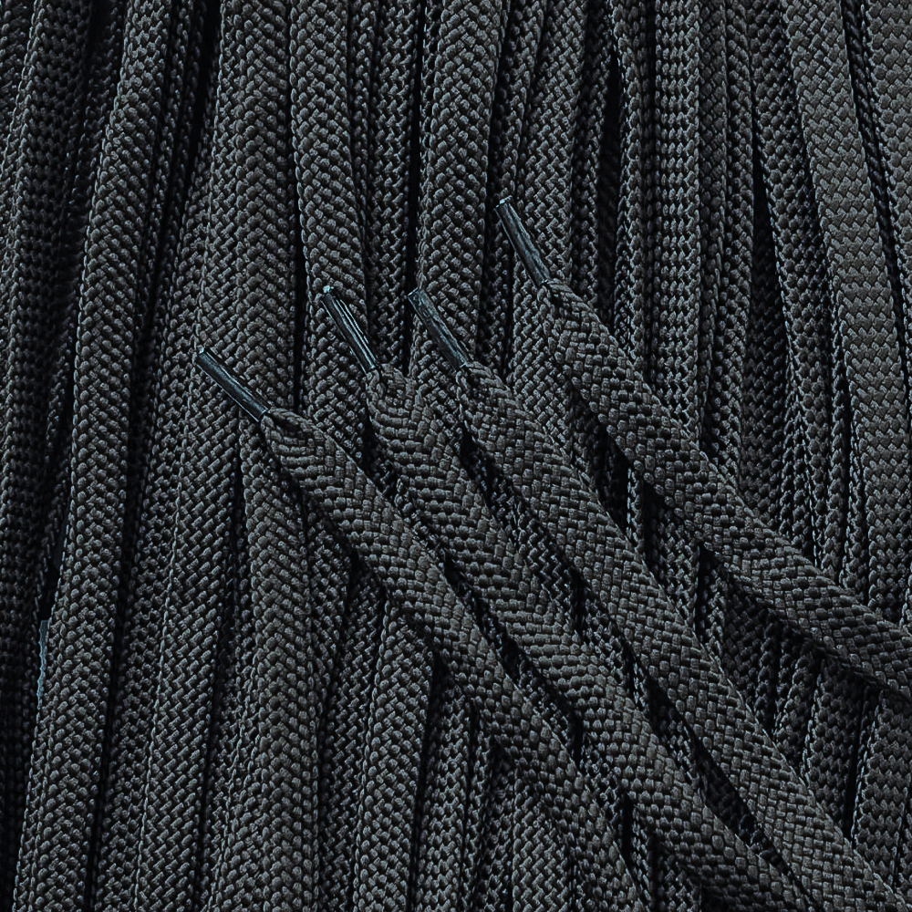 Шнурки плоские з запаяними кінцями кол чорний 120см (уп 50пар) 318013 фото