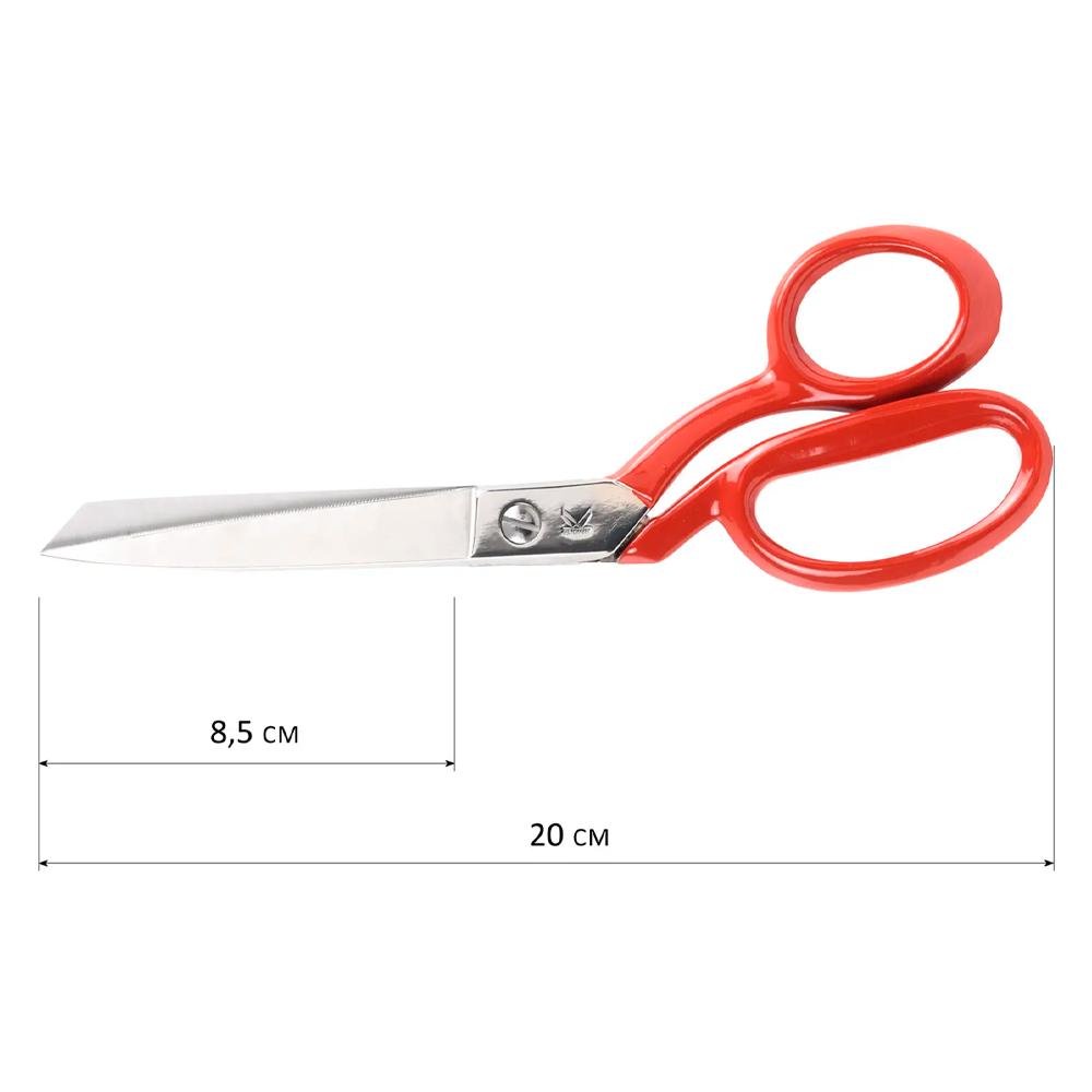 Ножиці 200мм (8") для підкладки, з тупими кінцями і дрібнозубчастим лезом "Kretzer" ECO 914020 321452 фото