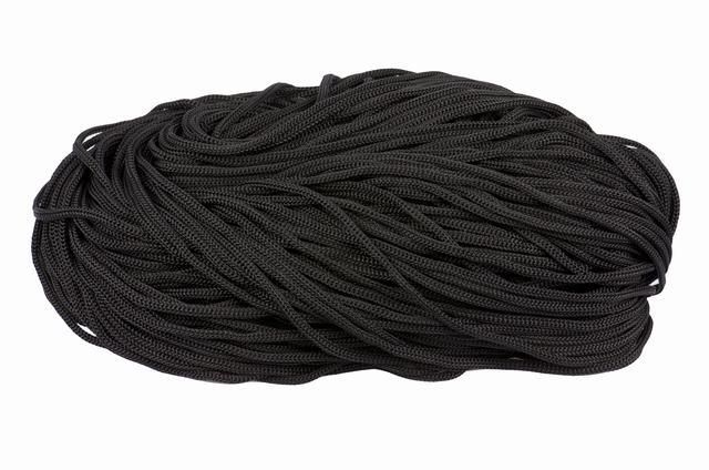 Шнур для одягу круглий кол S-580 чорний 5мм (уп 100м) 5-02 190796 фото
