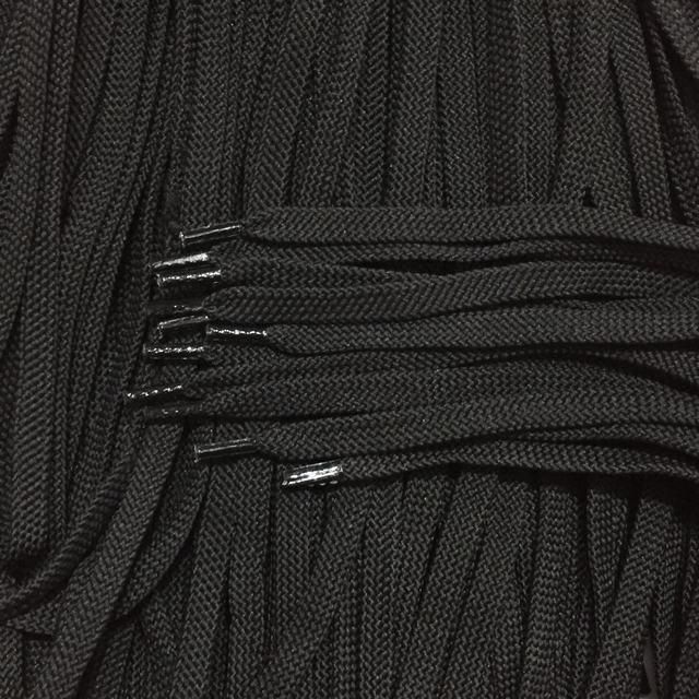 Шнурки плоские з запаяними кінцями кол чорний 150см (уп 50пар)Ф 320445 фото