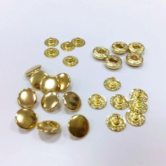 Кнопка L-10 ALFA (спіральна) кол золото сталь 10мм (уп 72шт) 324830 фото