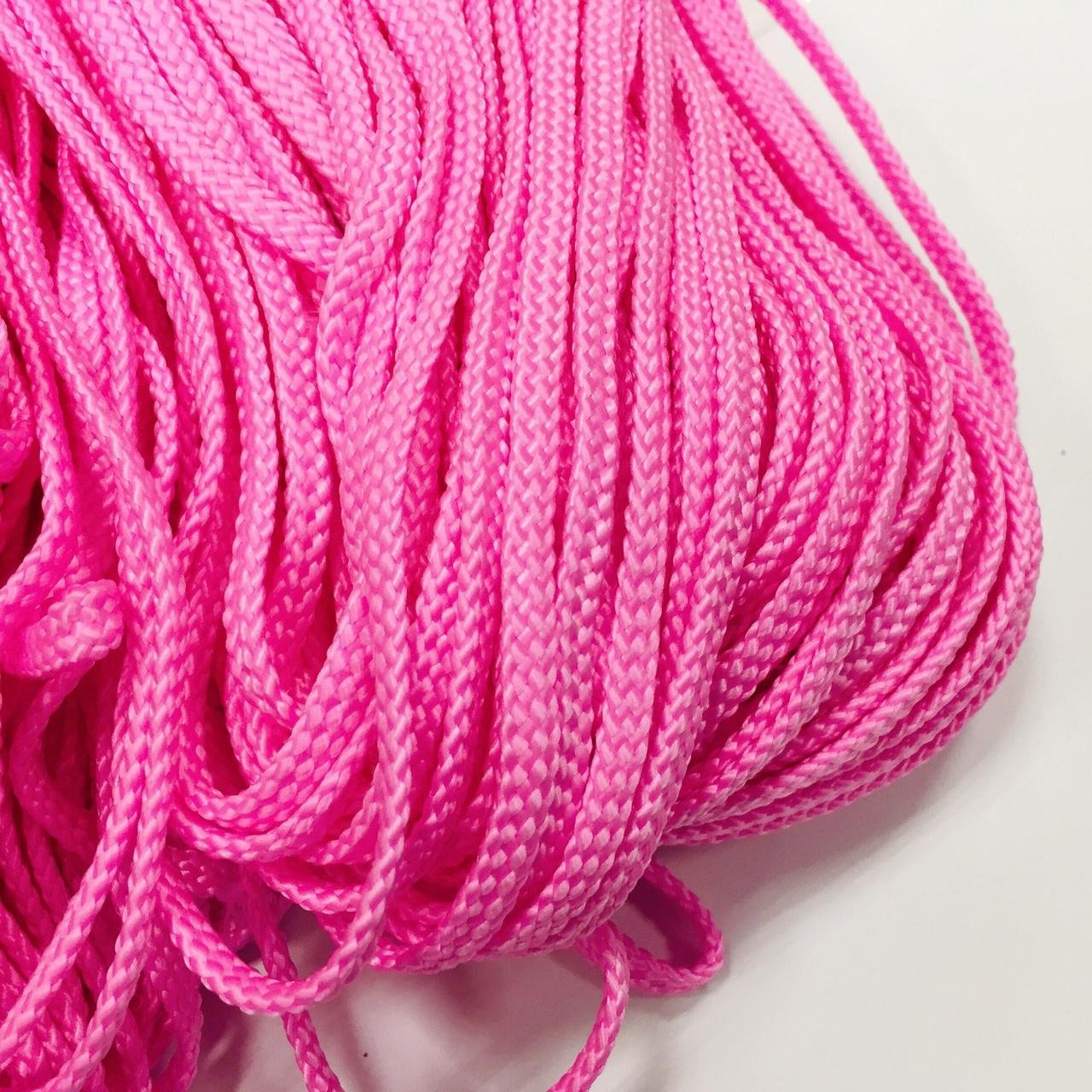 Шнур для одягу без наповнювача 5мм кол рожевий (уп 100м) 2330 Укр-з 323333 фото