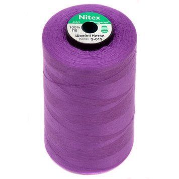 Нитка швацька 100% PE 40/2 кол S-019 фіолетовий (боб 4000ярдов/12боб/120боб) NITEX 325735 фото