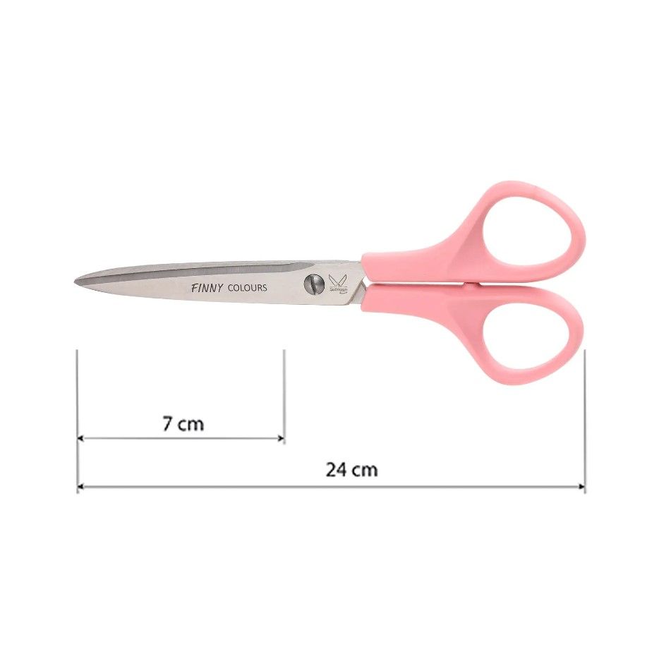 Ножиці 150мм (7") універсальні з гострими кінцями кол рожевий "Kretzer" FINNI 762215-f602 327468 фото