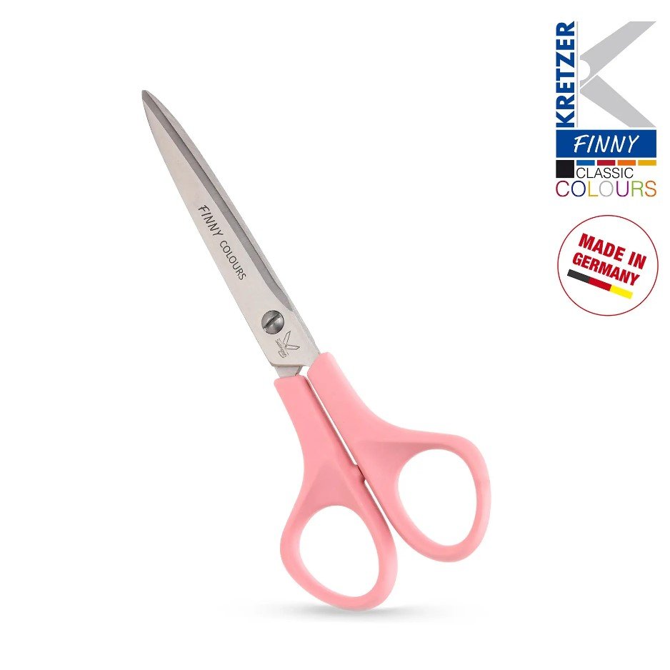 Ножиці 150мм (7") універсальні з гострими кінцями кол рожевий "Kretzer" FINNI 762215-f602 327468 фото