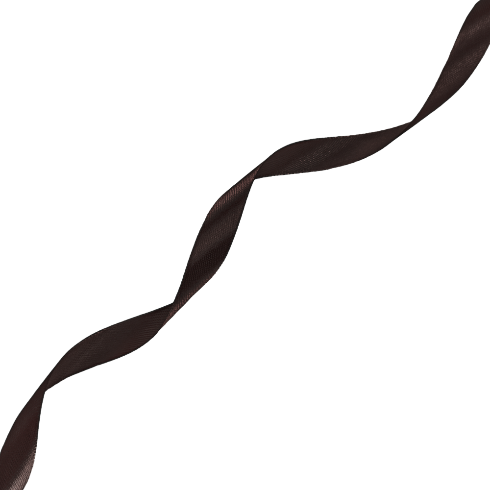 Стрічка атласна Veritas шир 12мм кол S-141 коричневий темний (уп 36ярд) 176415 фото