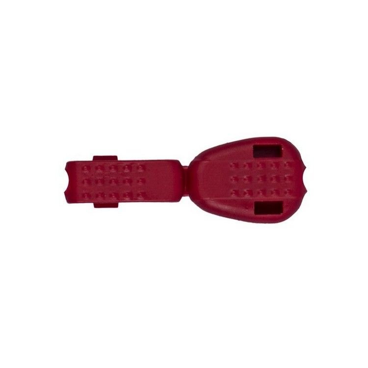 Концевик пластик крокодильчик цв красный (уп 500шт) 317546 фото