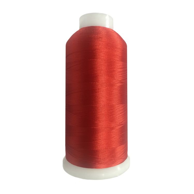 Нить вышивальная 100% Vis 120/2 цв S-17-1558 красный яркий (боб 2500ярдов) NITEX