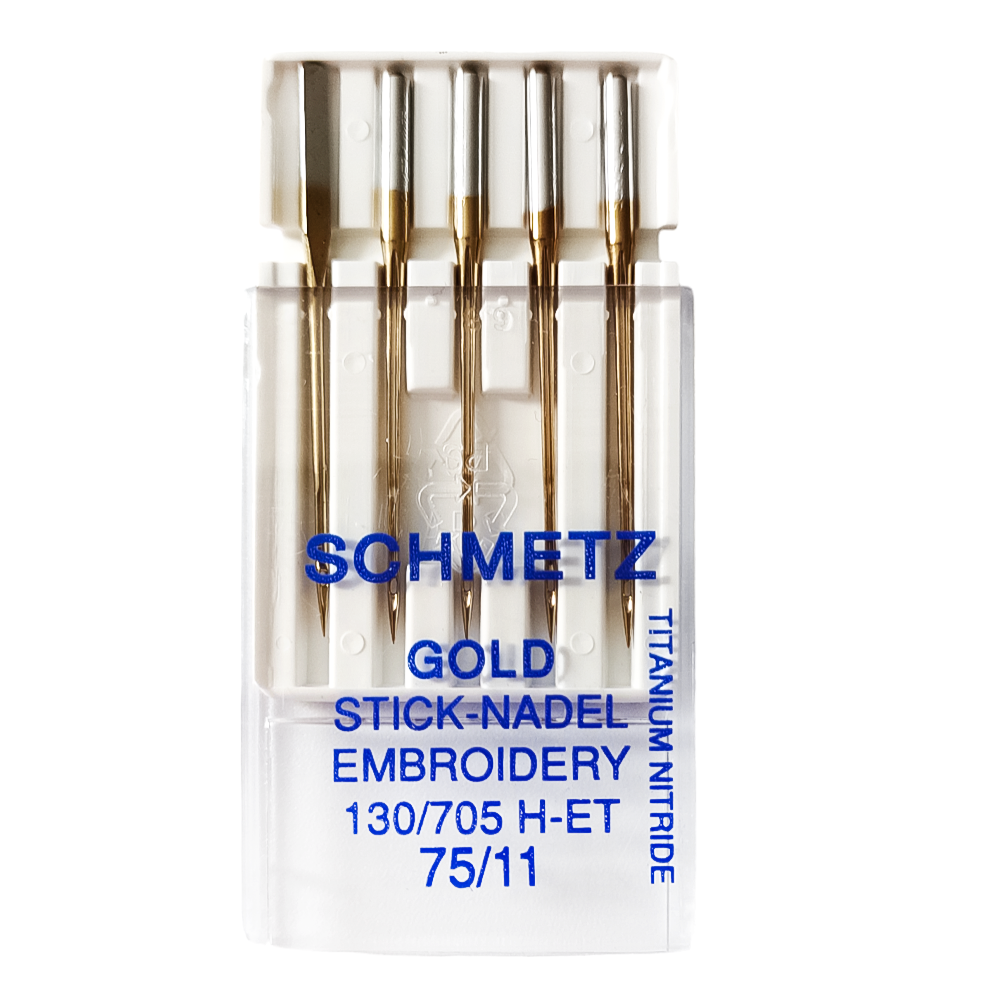 Голка SCHMETZ 130/705H-ET VMS №75 Gold для вишивання (уп 5шт) 326957 фото