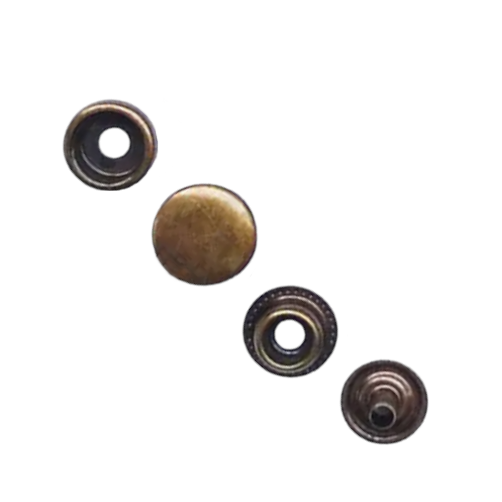 Кнопка №61 KAPPA (кільцева) кол антік сталь 15мм (уп 72шт) 324849 фото