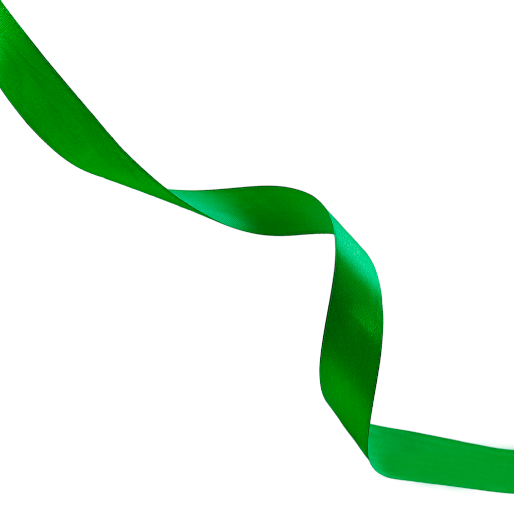 Стрічка атласна 25мм кол 19 зелений (уп 25м) U 328053 фото