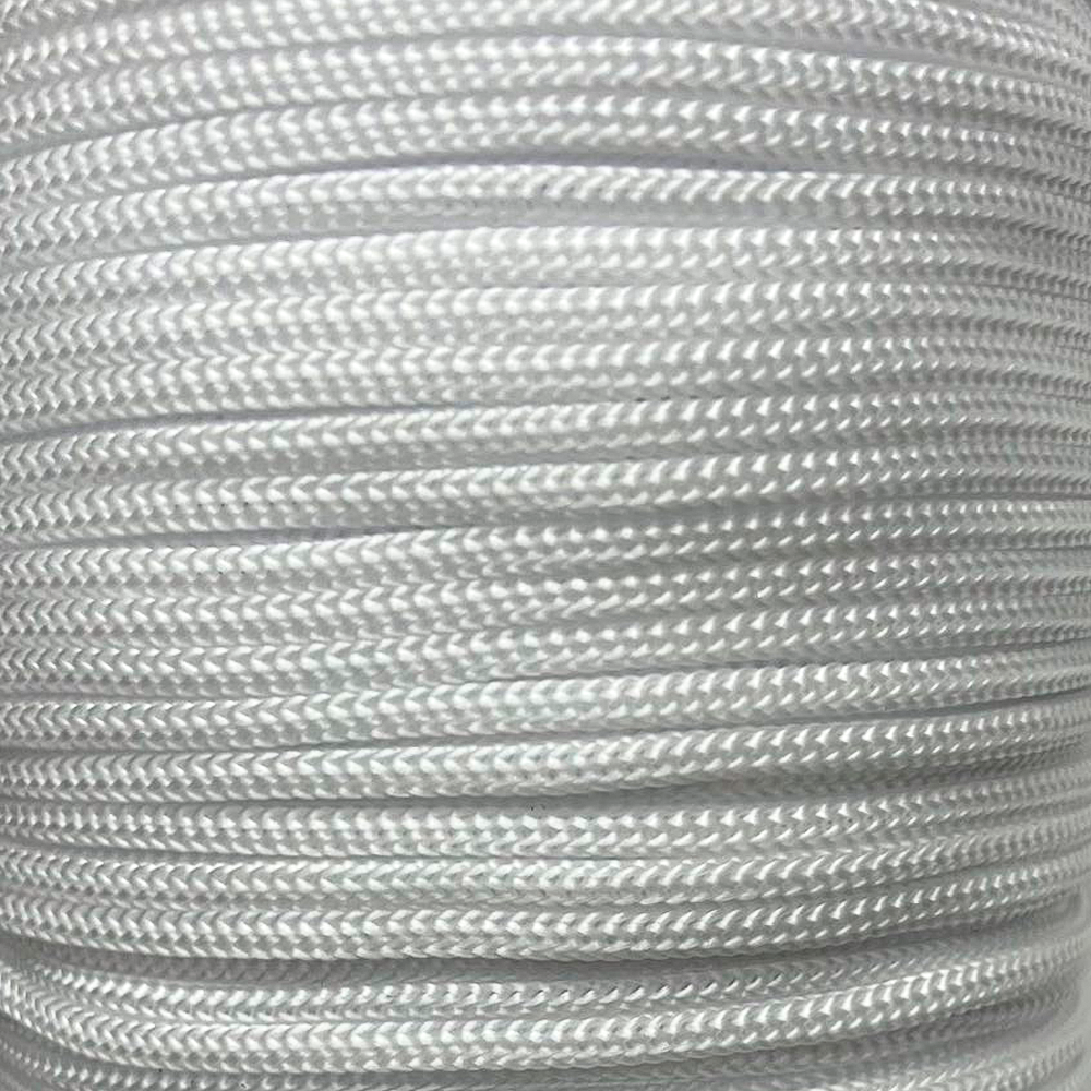Шнур для одягу круглий 5мм кол S-501 білий (боб 150м) КТМ 190797 фото