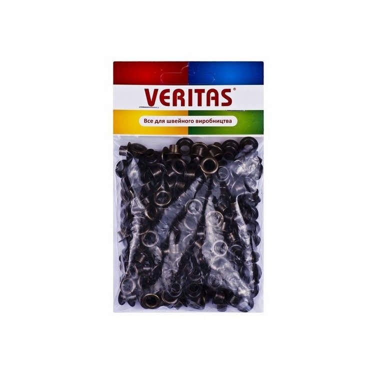 Люверсы стальные №04 6мм цв антик (уп 250шт) Veritas
