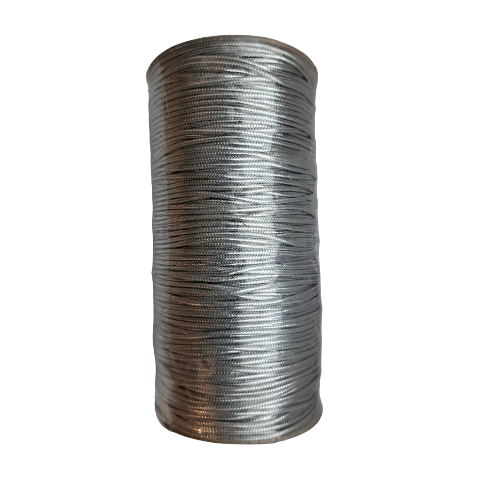 Шнур для одягу круглий 2мм кол срібний (уп 100,200м) MH