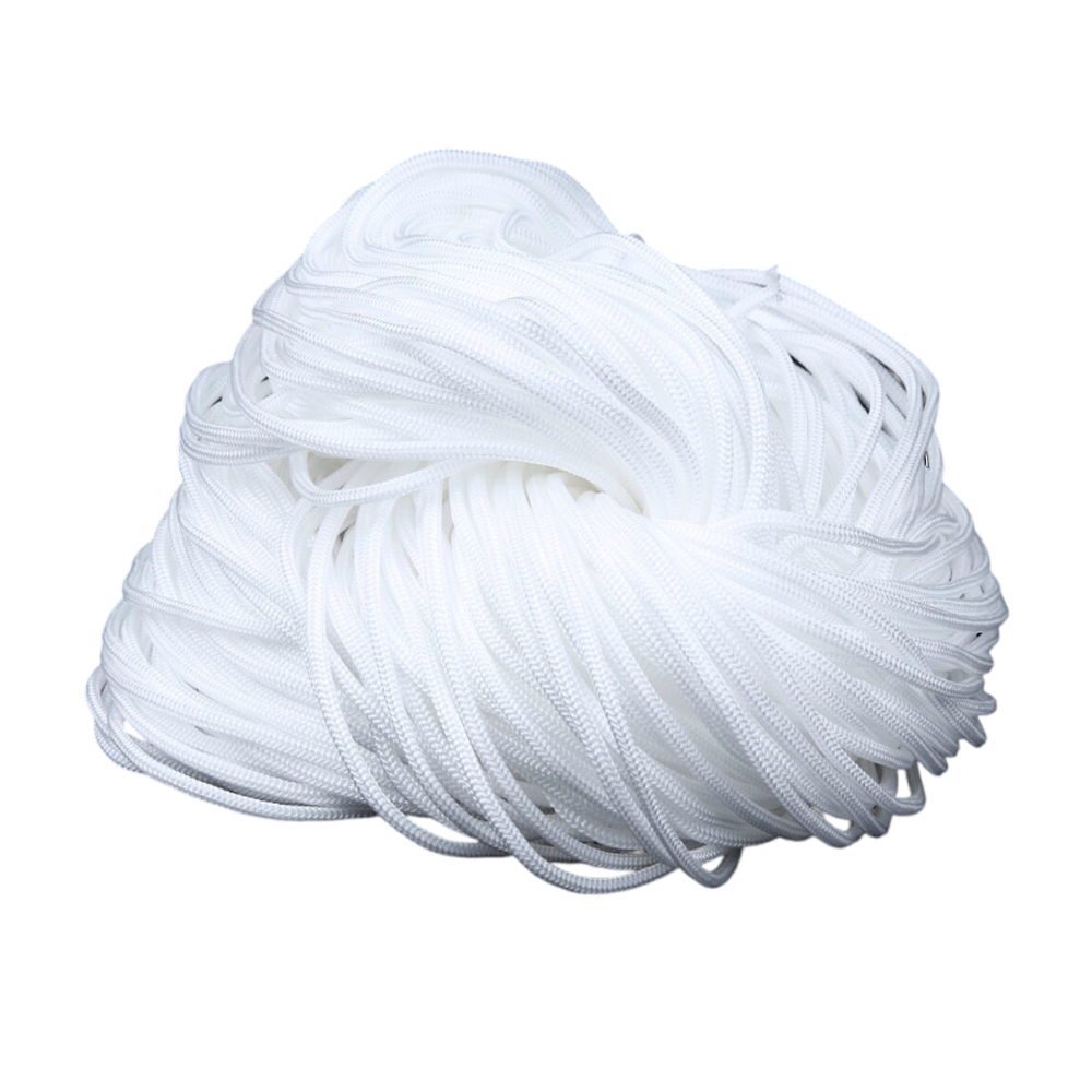 Шнур для одягу круглий кол S-501 білий 5мм (уп 100м) 5-01 190795 фото