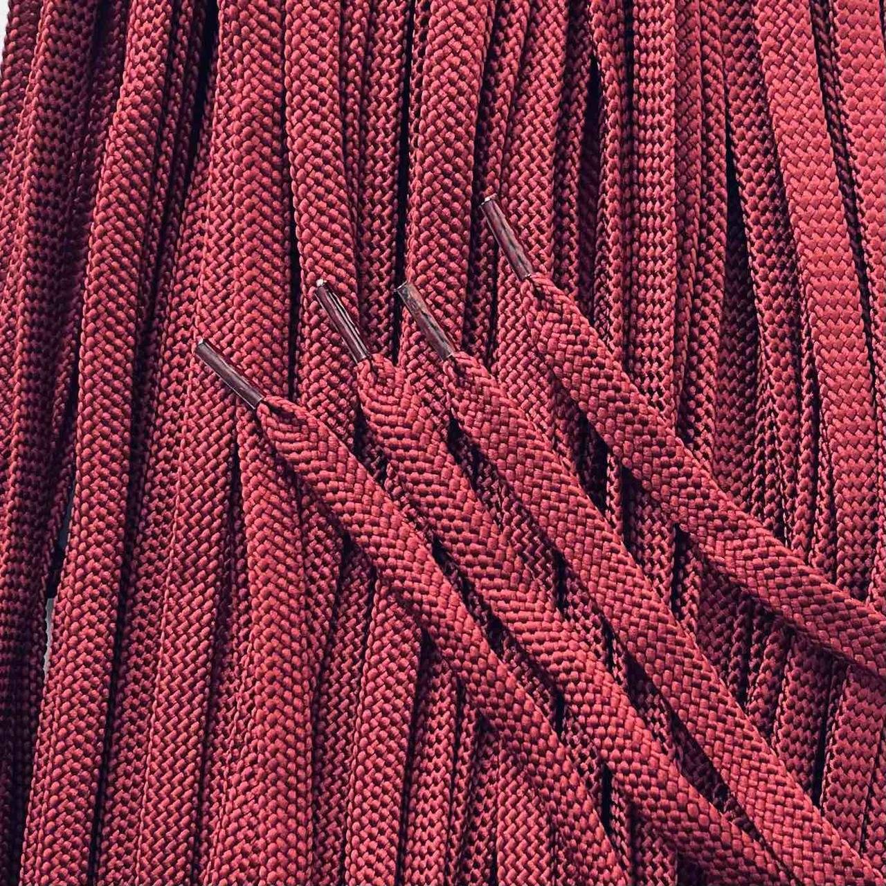 Шнурки плоские з запаяними кінцями кол бордовий (520) 100см (уп 50пар) 325238 фото