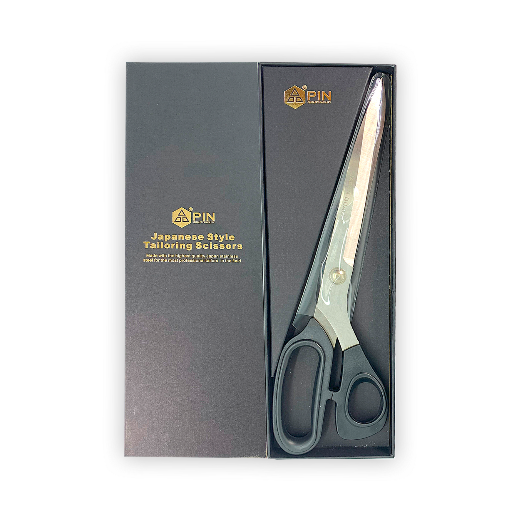 Ножиці PIN 300мм кравецькі (нерж. сталь) 12" чорна ручка 328874 фото