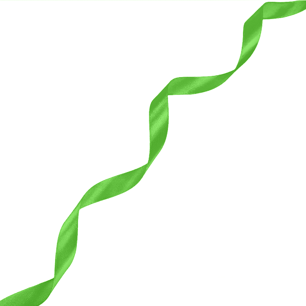 Стрічка атласна Veritas шир 12мм кол S-536 зелений яскравий (уп 30м) 000717 фото