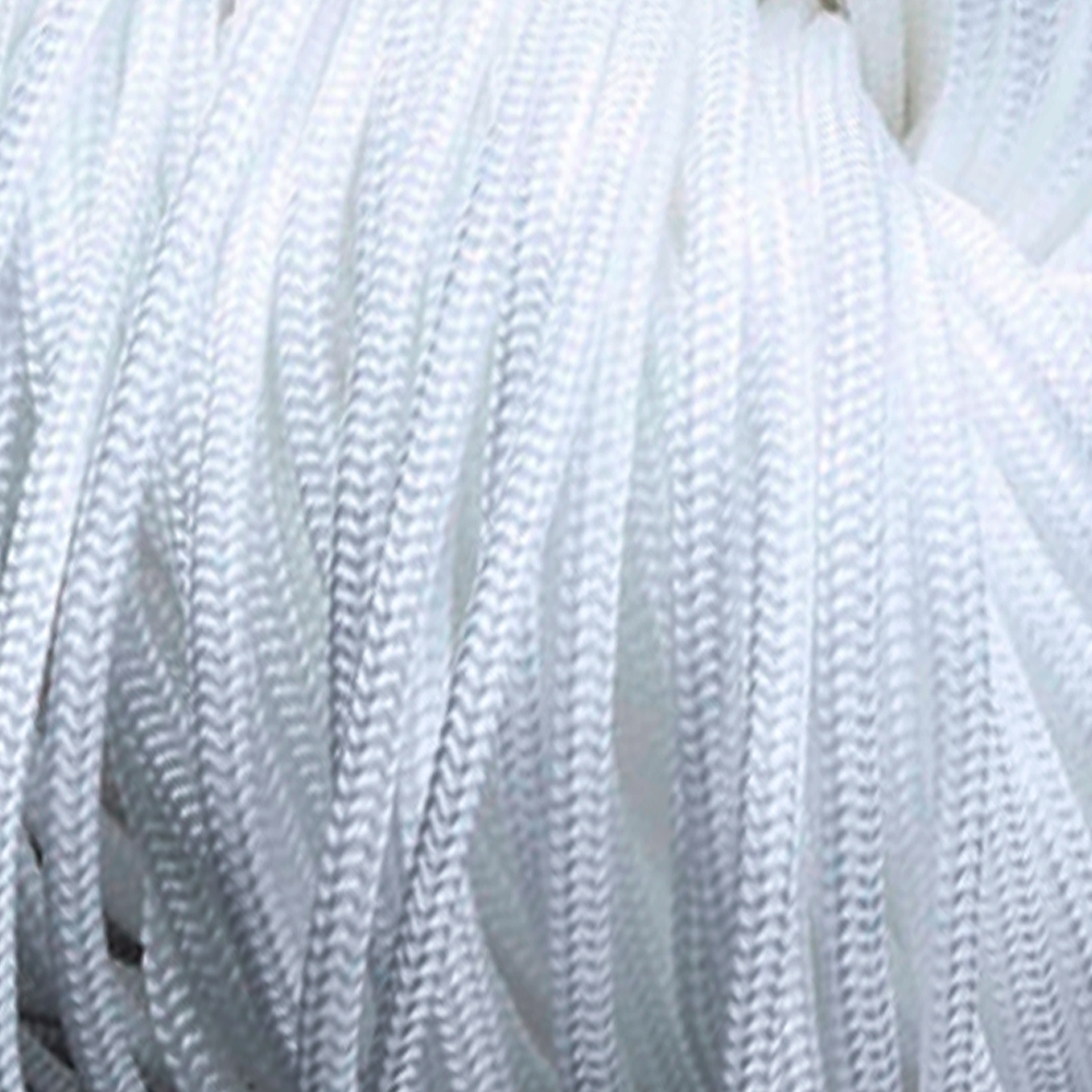 Шнур для одягу круглий 5мм кол S-501 білий (уп 100м) 324608 фото