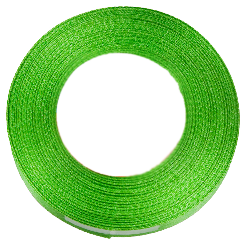 Стрічка атласна Veritas шир 12мм кол S-536 зелений яскравий (уп 30м) 000717 фото