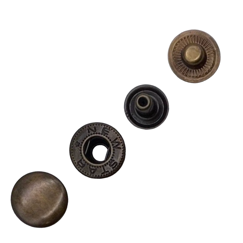 Кнопка №61 KAPPA (кільцева) кол антік сталь 15мм (уп 720шт) К-06 NewStar 283105 фото